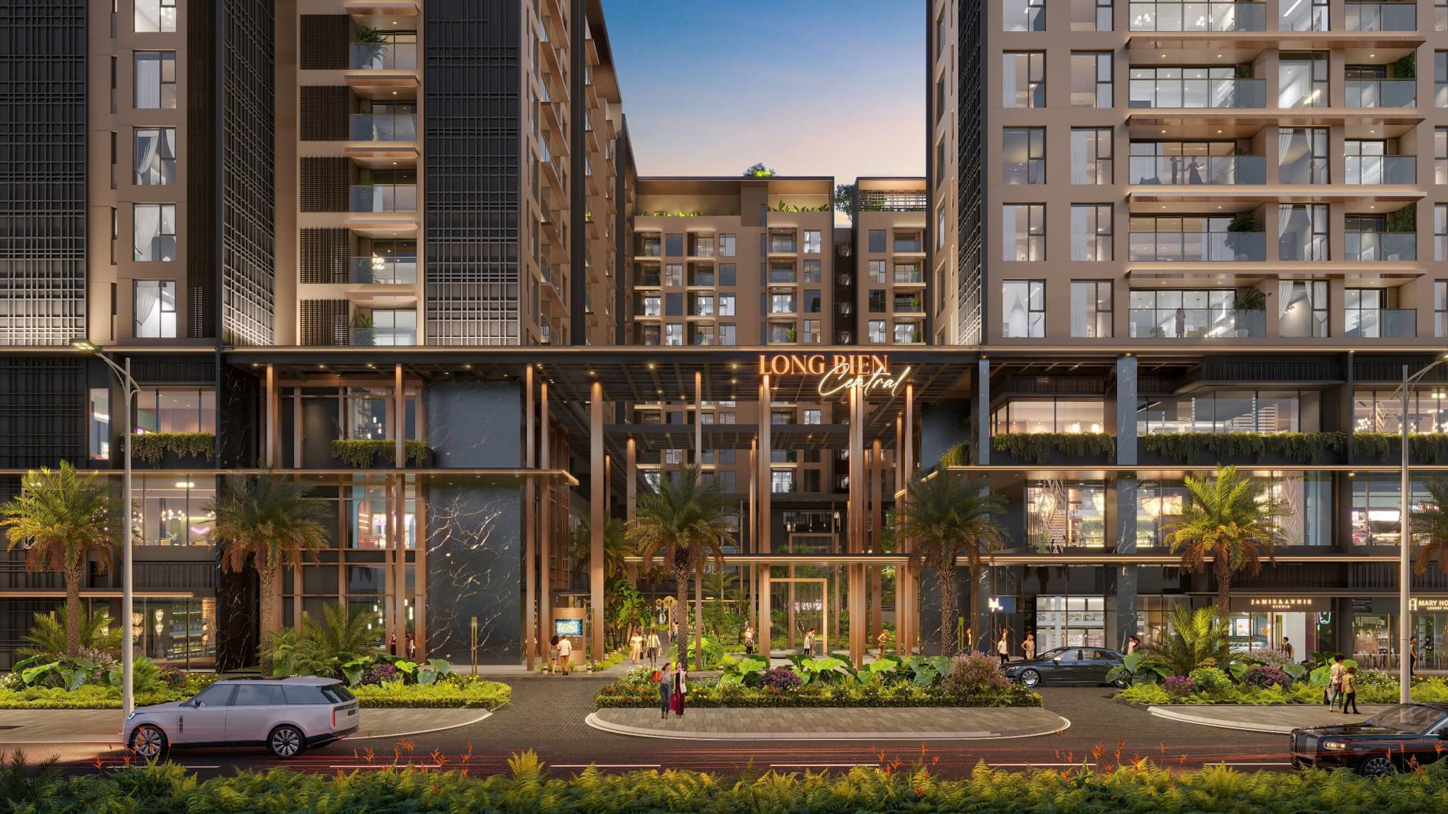 Phối cảnh tổng quan mặt ngoài dự án Long Biên Central