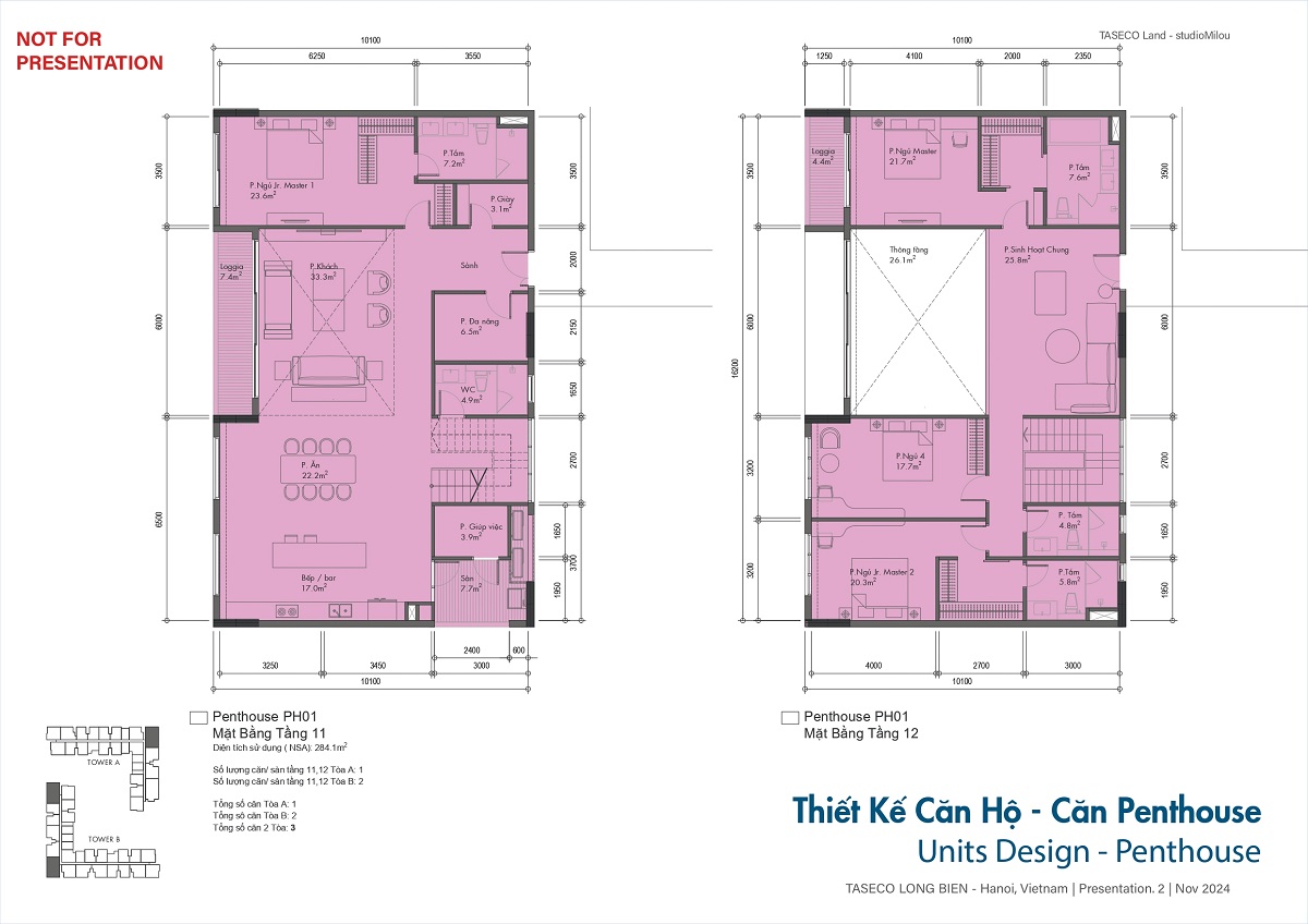 Thiết kế căn hộ Penthouse Long Biên Central